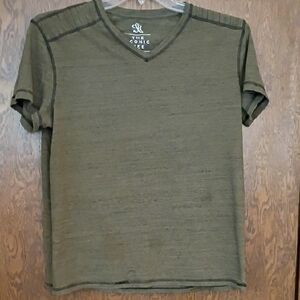 Olive V-Neck Men's Shirt